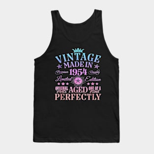 Vintage 70th Birthday Decorations Vintage 1954 70 Birthday Tank Top